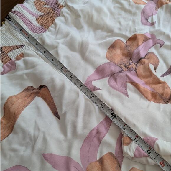 Maeve x Paul Rousso Fish/Floral Print High-rise Wide Leg Palazzo Pants, size M - Picture 7 of 10